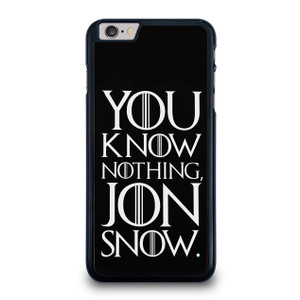 GAME OF THRONES KNOW NOTHING JON SNOW black rubber iPhone 6 / 6S Plus Case