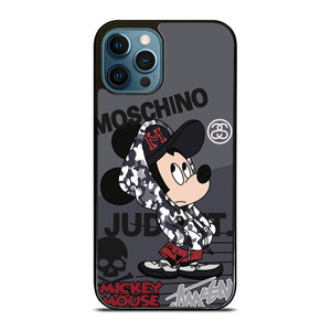 MICKEY MOUSE CAMO X MOSCHINO X STUSSY iPhone 12 Pro Max Case