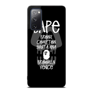BAPE BLACK SKULL STUSSY Samsung Galaxy S20 FE Case BAPE BLACK SKULL STUSSY Samsung Galaxy S20 FE Case