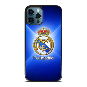 REAL MADRID LOGO BLUE LIGHT iPhone 12 Pro Max Case REAL MADRID LOGO BLUE LIGHT iPhone 12 Pro Max Case