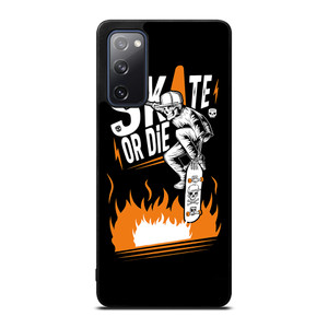 SKULL SKATE OR DIE ORANGE ARTWORK Samsung Galaxy S20 FE Case