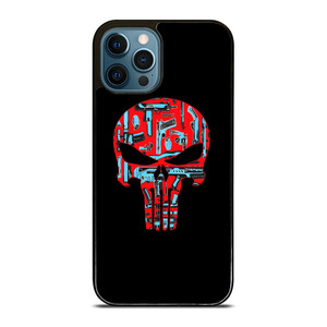 THE PUNISHER SKULL RED BLUE ARTWORK iPhone 12 Pro Max Case THE PUNISHER SKULL RED BLUE ARTWORK iPhone 12 Pro Max Case