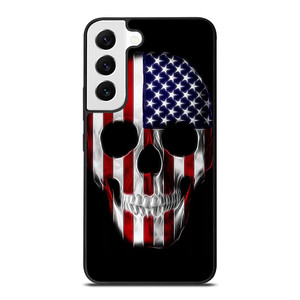 AMERICAN FLAG SKULL METAL Samsung Galaxy S22 Case AMERICAN FLAG SKULL METAL Samsung Galaxy S22 Case
