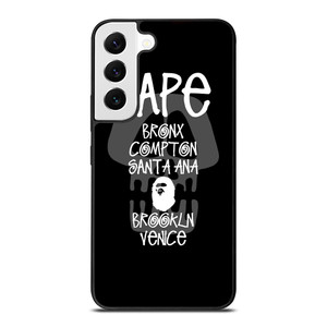 BAPE BLACK SKULL STUSSY Samsung Galaxy S22 Case BAPE BLACK SKULL STUSSY Samsung Galaxy S22 Case