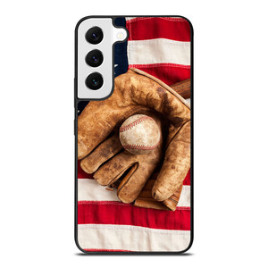 BASEBALL GLOVE AMERICAN FLAG Samsung Galaxy S22 Case BASEBALL GLOVE AMERICAN FLAG Samsung Galaxy S22 Case