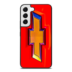 CHEVROLET GLOWING RED LOGO Samsung Galaxy S22 Case CHEVROLET GLOWING RED LOGO Samsung Galaxy S22 Case
