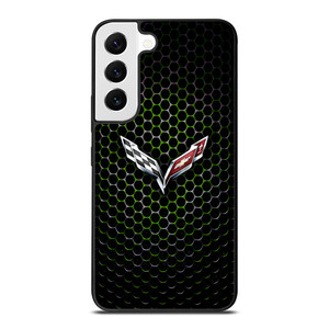 CORVETTE LOGO GREEN METAL Samsung Galaxy S22 Case