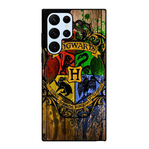 HOGWARTS HARRY POTTER LOGO WOOD Samsung Galaxy S22 Ultra Case