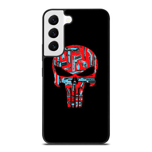 THE PUNISHER SKULL RED BLUE ARTWORK Samsung Galaxy S22 Ultra Case THE PUNISHER SKULL RED BLUE ARTWORK Samsung Galaxy S22 Ultra Case