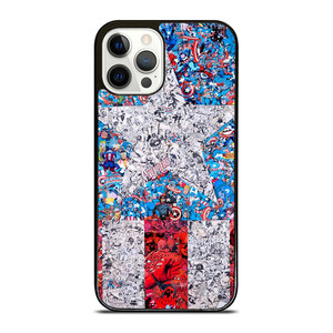 CAPTAIN AMERICA MARVEL COLLAGES iPhone 12 Pro Case
