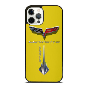 Corvette Stingray C7 Yellow iPhone 12 Pro Case Corvette Stingray C7 Yellow iPhone 12 Pro Case