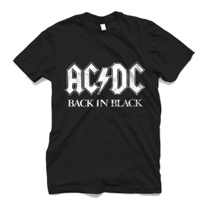 ACDC BLACK IN BLACK ROCK BAND Men's T-Shirt