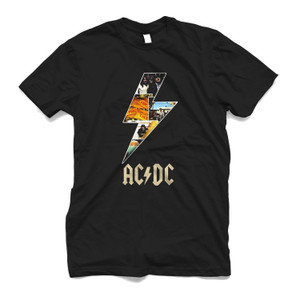 ACDC ROCK BAND LIGHTNING LOGO Men's T-Shirt ACDC ROCK BAND LIGHTNING LOGO Men's T-Shirt