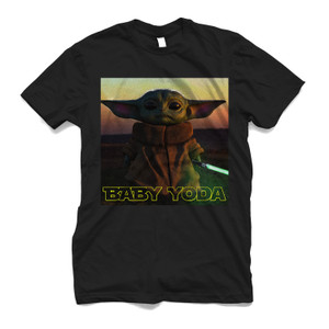 BABY YODA STAR WARS LIGHT SABER Men's T-Shirt BABY YODA STAR WARS LIGHT SABER Men's T-Shirt