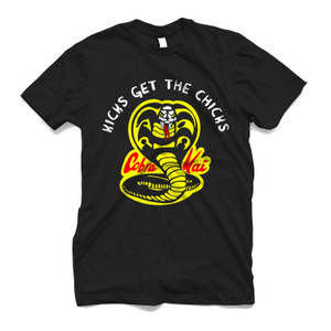 COBRA KAI KICKS GET THE CHICKS Men's T-Shirt COBRA KAI KICKS GET THE CHICKS Men's T-Shirt