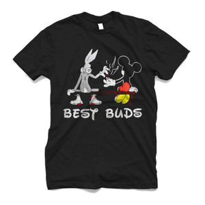 LOONEY TUNES MICKEY MOUSE DISNEY BEST BUDS Men's T-Shirt