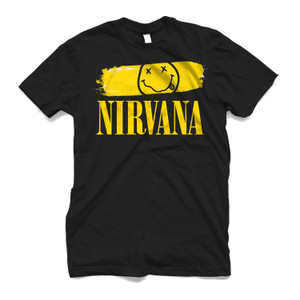 NIRVANA SMILEY ROCK BAND Men's T-Shirt