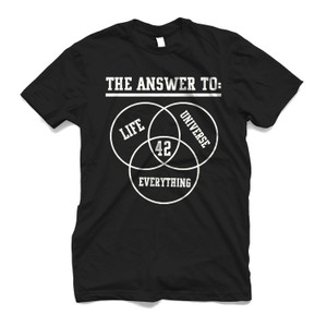 THE ANSWER TO EVERYTHING IS 42 Men's T-Shirt THE ANSWER TO EVERYTHING IS 42 Men's T-Shirt