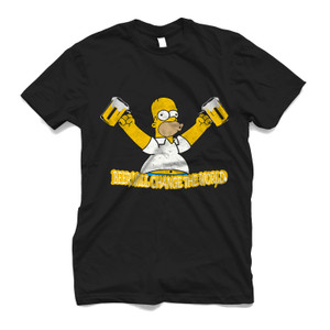 THE SIMPSONS DADDY BEER WILL CHANGE THE WORLD Men's T-Shirt THE SIMPSONS DADDY BEER WILL CHANGE THE WORLD Men's T-Shirt