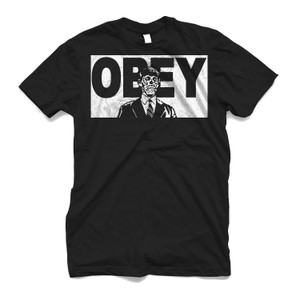 THEY LIVE BLACK OBEY Men's T-Shirt THEY LIVE BLACK OBEY Men's T-Shirt