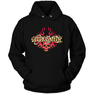 AEROSMITH ROCK BAND SKULL FIRE Hoodie AEROSMITH ROCK BAND SKULL FIRE Hoodie