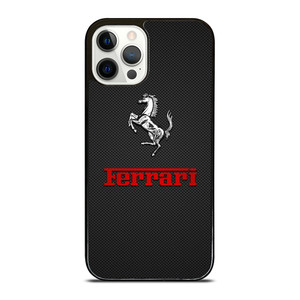 FERRARI LOGO RED CARBON iPhone 12 Pro Case