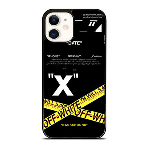 OFF WHITE X BACKGROUND iPhone 12 Case OFF WHITE X BACKGROUND iPhone 12 Case