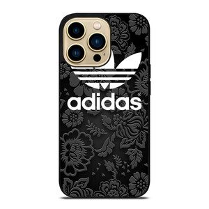 ADIDAS LOGO BLACK FLORAL iPhone 14 Pro Max Case