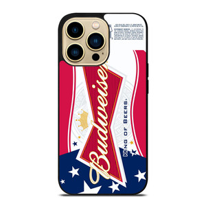BUDWEISER AMERICAN FLAG LOGO iPhone 14 Pro Max Case
