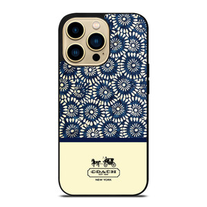 COACH NEW YORK BLUE FLORAL BATIK iPhone 14 Pro Max Case COACH NEW YORK BLUE FLORAL BATIK iPhone 14 Pro Max Case