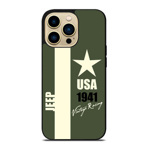 JEEP VINTAGE RACING USA iPhone 14 Pro Max Case JEEP VINTAGE RACING USA iPhone 14 Pro Max Case