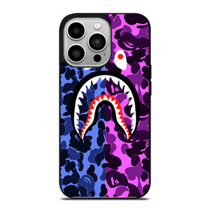 BAPE SHARK LOGO BLUE VIOLET iPhone 14 Pro Case BAPE SHARK LOGO BLUE VIOLET iPhone 14 Pro Case