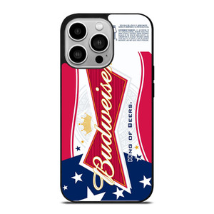 BUDWEISER AMERICAN FLAG LOGO iPhone 14 Pro Case BUDWEISER AMERICAN FLAG LOGO iPhone 14 Pro Case