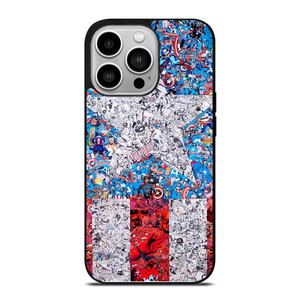 CAPTAIN AMERICA MARVEL COLLAGES iPhone 14 Pro Case