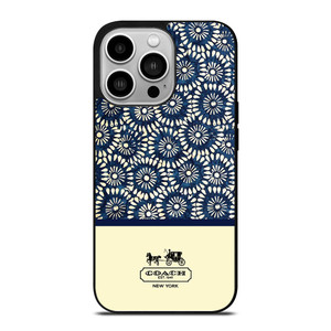 COACH NEW YORK BLUE FLORAL BATIK iPhone 14 Pro Case COACH NEW YORK BLUE FLORAL BATIK iPhone 14 Pro Case