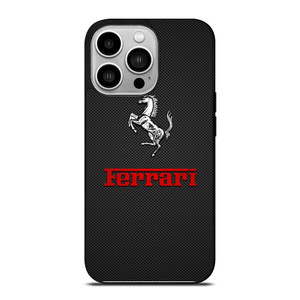 FERRARI LOGO RED CARBON iPhone 14 Pro Case