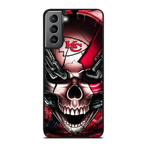 KANSAS CITY CHIEFS SKULL Samsung Galaxy S21 Ultra Case