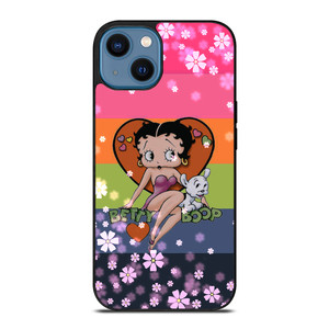 BETTY BOOP PINK FLOWER iPhone 14 Case BETTY BOOP PINK FLOWER iPhone 14 Case