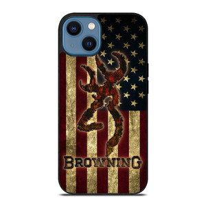 BROWNING USA FLAG iPhone 14 Case BROWNING USA FLAG iPhone 14 Case