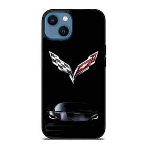 CORVETTE CAR LOGO BLACK iPhone 14 Case CORVETTE CAR LOGO BLACK iPhone 14 Case