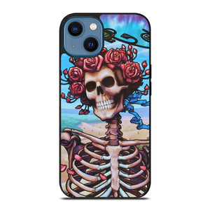 GRATEFUL DEAD SKULL BLUE LIGHT iPhone 14 Case GRATEFUL DEAD SKULL BLUE LIGHT iPhone 14 Case