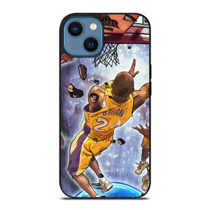 LA LAKERS KOBE BRYANT JUMP ART iPhone 14 Case LA LAKERS KOBE BRYANT JUMP ART iPhone 14 Case