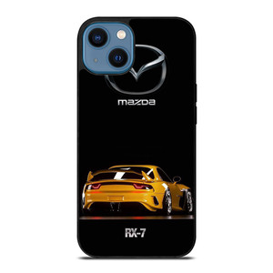 MAZDA RX7 YELLOW CARS iPhone 14 Case MAZDA RX7 YELLOW CARS iPhone 14 Case