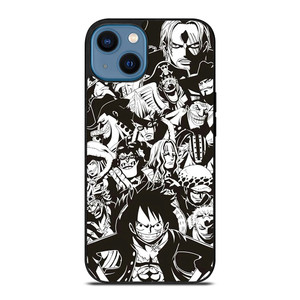 ONE PIECE CHARACTER BLACK WHITE iPhone 14 Case