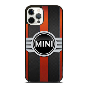 MINI COPER LOGO BLACK RED STRIPES iPhone 12 Pro Case MINI COPER LOGO BLACK RED STRIPES iPhone 12 Pro Case