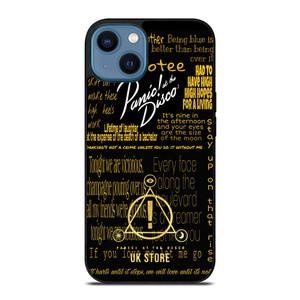 PANIC AT THE DISCO LOGO GOLD iPhone 14 Case PANIC AT THE DISCO LOGO GOLD iPhone 14 Case
