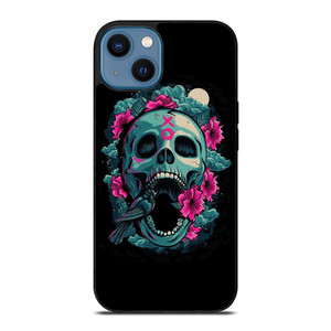 SKULL ROSE VIOLET ARTWORK iPhone 14 Case SKULL ROSE VIOLET ARTWORK iPhone 14 Case