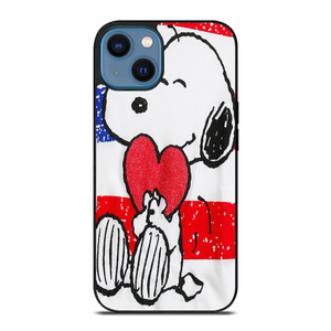 SNOOPY HEARTS AMERICA GIRLS PEANUTS iPhone 14 Case SNOOPY HEARTS AMERICA GIRLS PEANUTS iPhone 14 Case