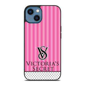 VICTORIA'S SECRET LOGO POLKADOT STRIPE iPhone 14 Case VICTORIA'S SECRET LOGO POLKADOT STRIPE iPhone 14 Case