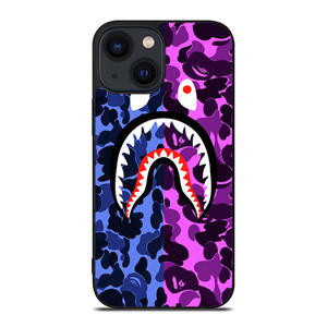 BAPE SHARK LOGO BLUE VIOLET iPhone 14 Plus Case